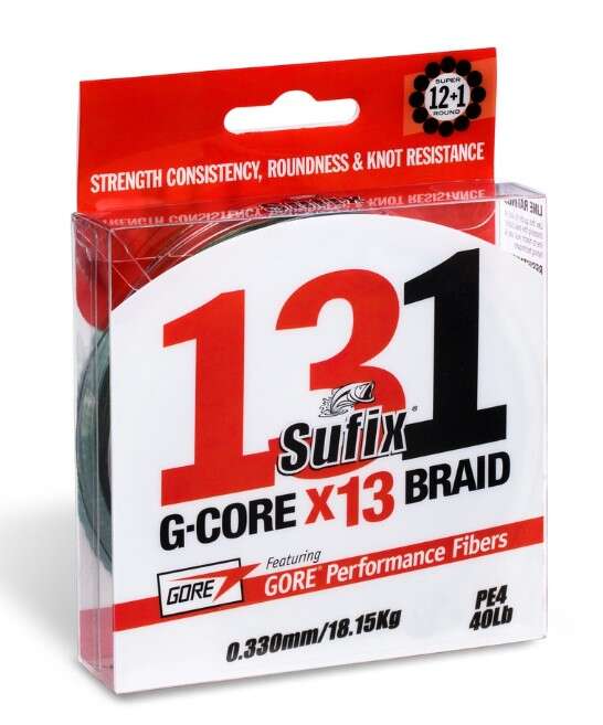 Multifilament Sufix 131 G-Core X13 Grønn