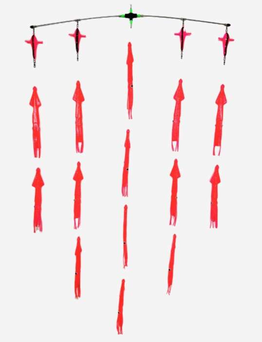 Pulsator Squid Spreaderbar with Birds